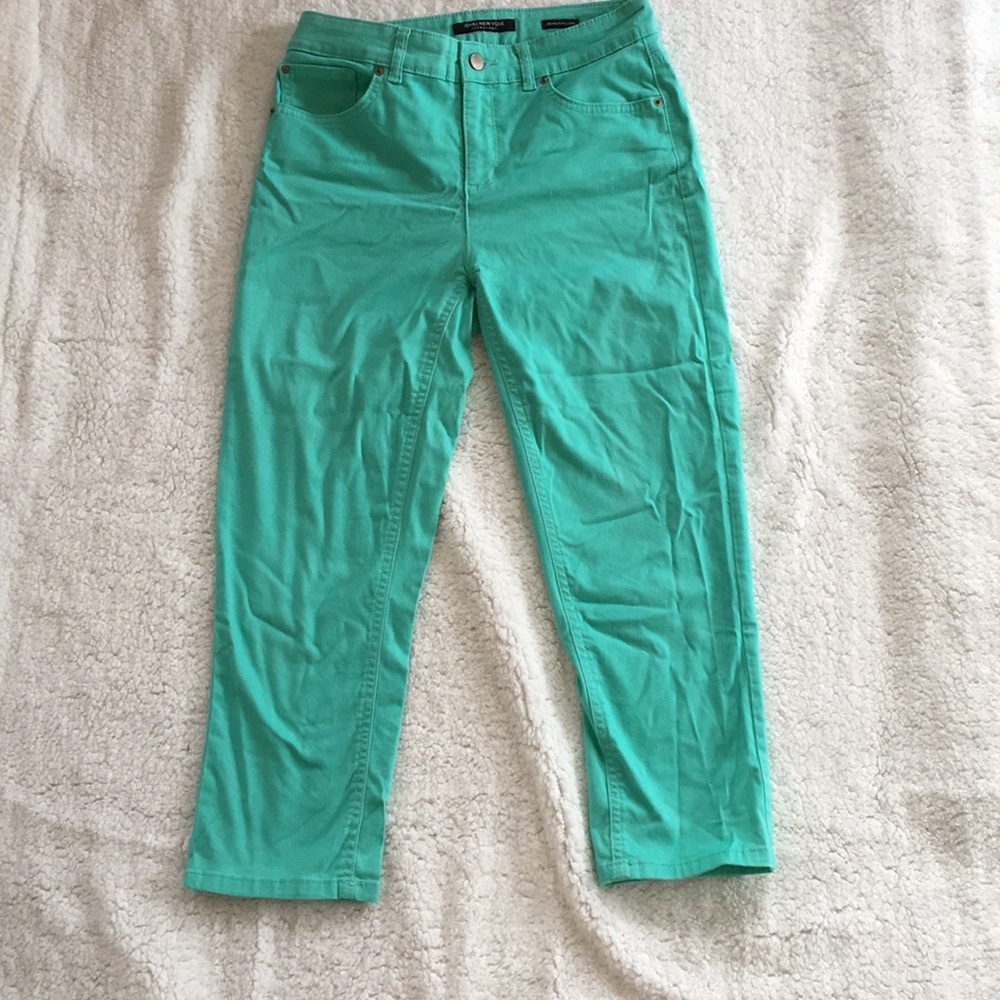 Dark mint Capri pants